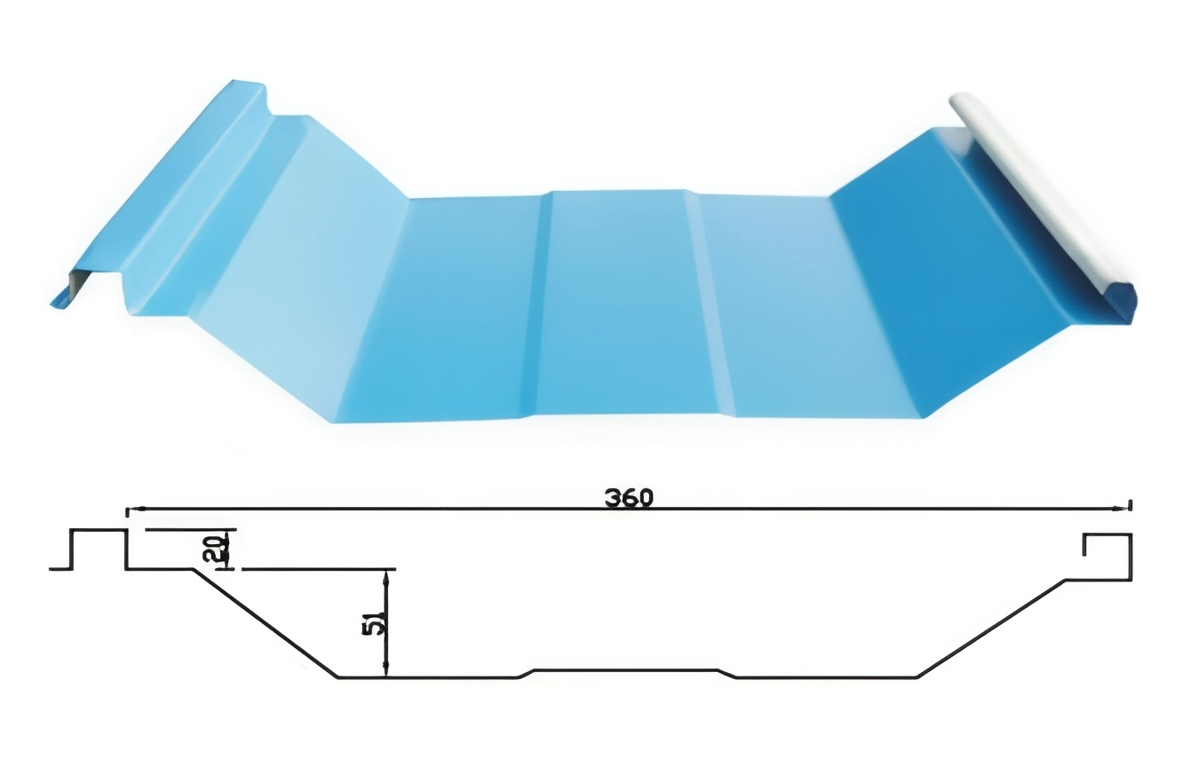YX51-360  /Color Coated Corrugated steel sheet /PPGI Steel Roofing Tile Sheet