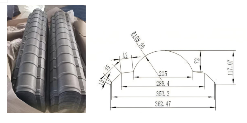 R117.07-205-362.47(Ridge) /Color Coated Corrugated steel sheet /PPGI Steel Roofing Tile Sheet