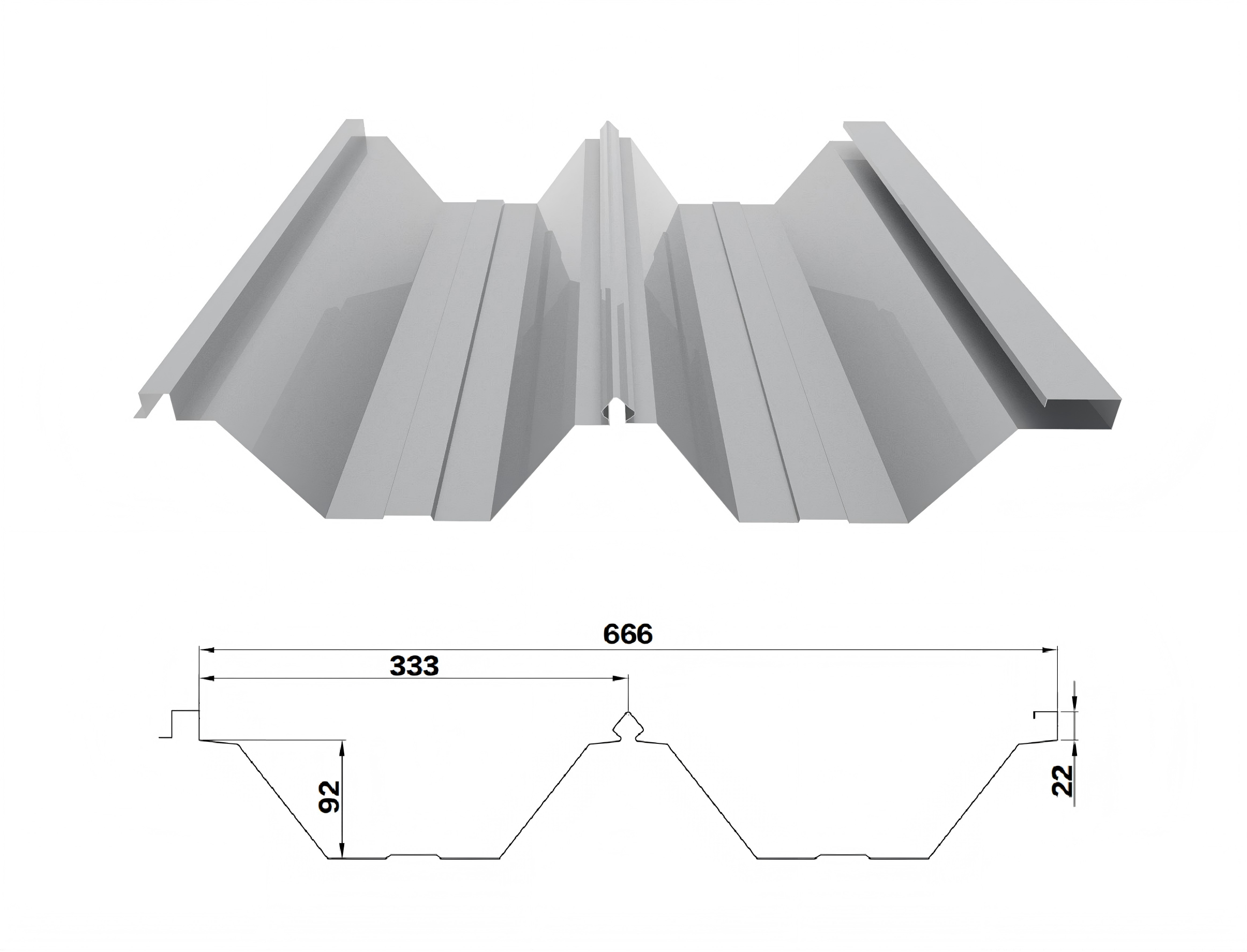 YX114-333-666 /Color Coated Corrugated steel sheet /PPGI Steel Roofing Tile Sheet