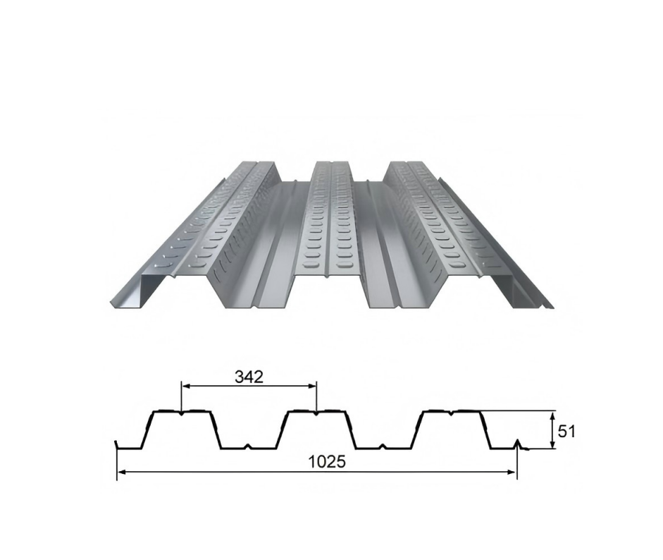 TD51-342-1025 /Open Floor /Floor Deck /Profiled Sheet /Metal Decking