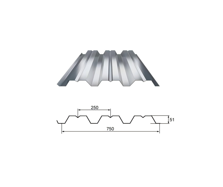 TD51-250-750 /Open Floor /Floor Deck /Profiled Sheet /Metal Decking