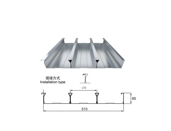 TDB65-170-510 /Closed Floor /Floor Deck /Profiled Sheet /Metal Decking