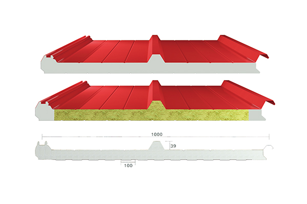 Polyurethane Edge Sealing Rock Wool Sandwich Panel