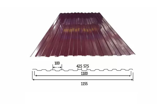 YX10-100-1100(C10) /Color Coated Corrugated steel sheet /PPGI Steel Roofing Tile Sheet