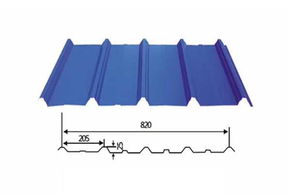 YX25-205-820 /Color Coated Corrugated steel sheet /PPGI Steel Roofing Tile Sheet