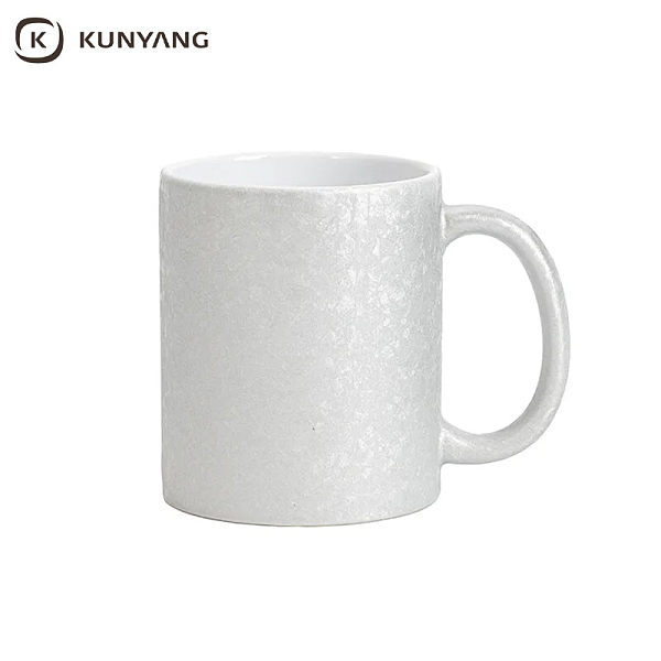 11oz/330ml Crackle Finish Ceramic Mug White