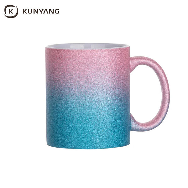 11oz/330ml Gradient Glitter Mug Pink/Blue