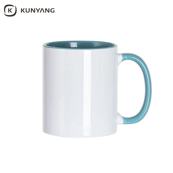11oz Lnner/Handle Color Mug lake blue