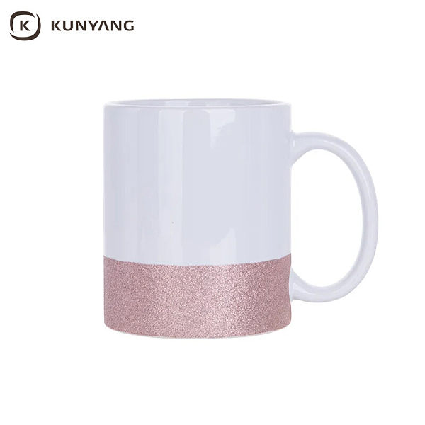 11oz/330ml Bottom Glitter Mug Pink