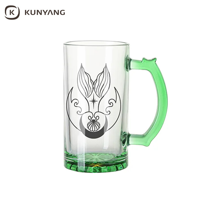 sublimation beer mug - handle and bottom color