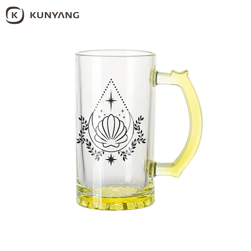sublimation beer mug - handle and bottom color