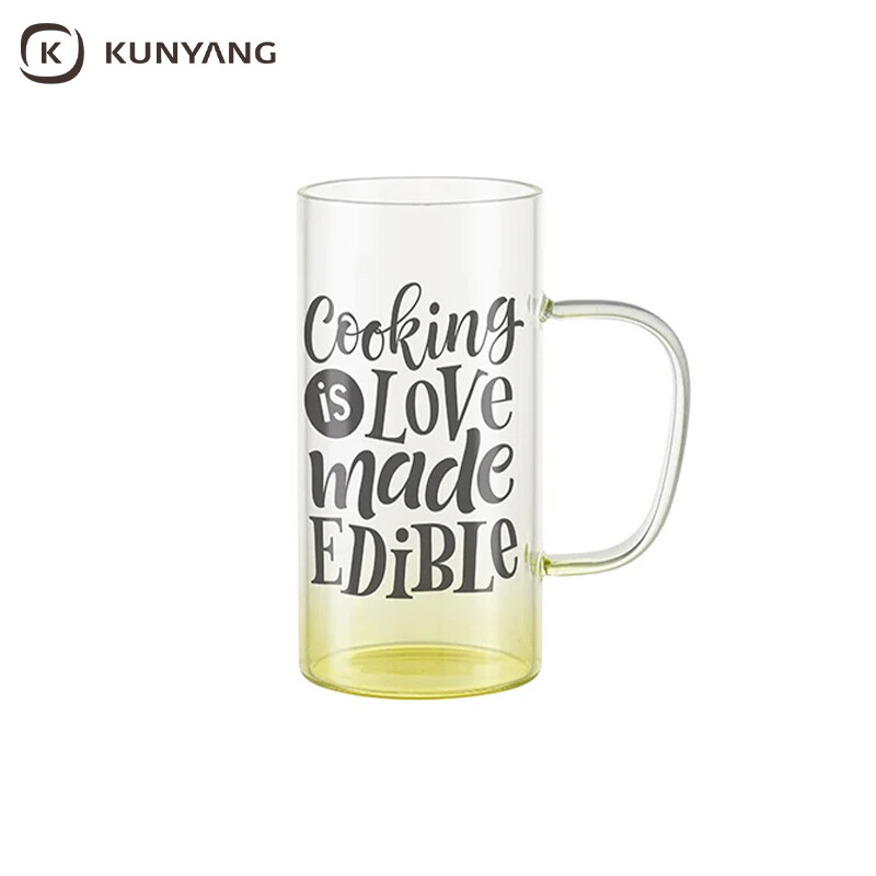 Bottom color gradient glass sublimation mug