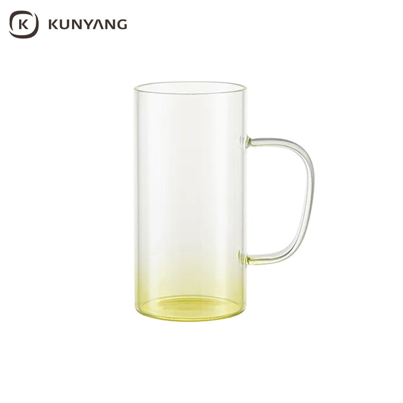 Bottom color gradient glass sublimation mug