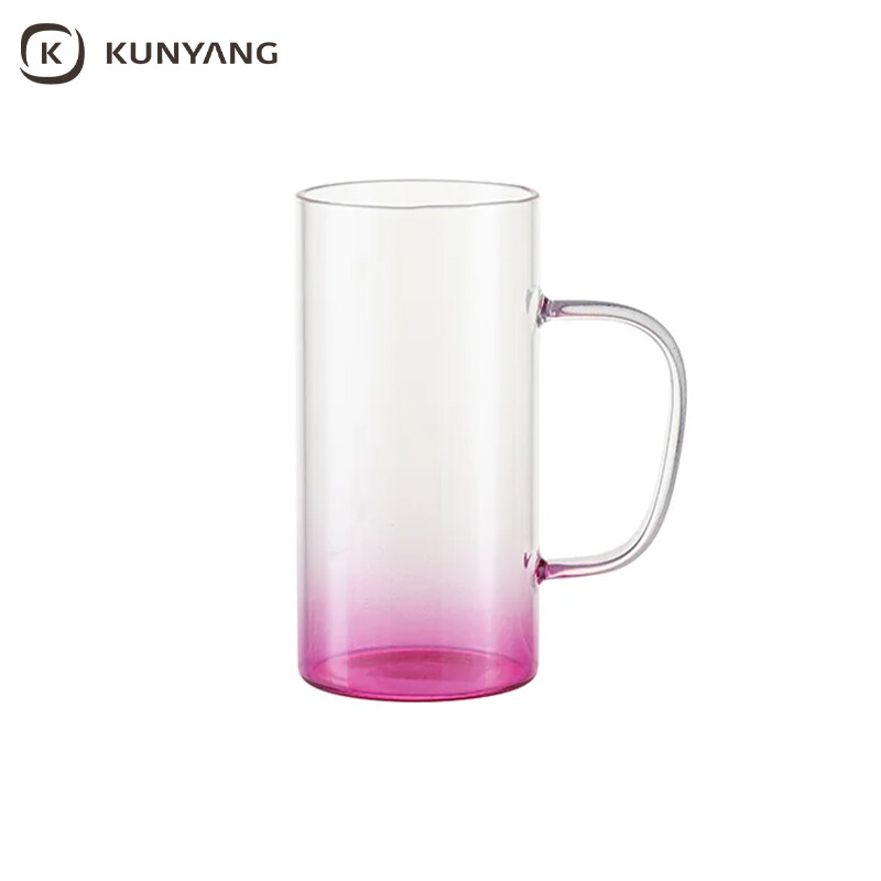 Bottom color gradient glass sublimation mug