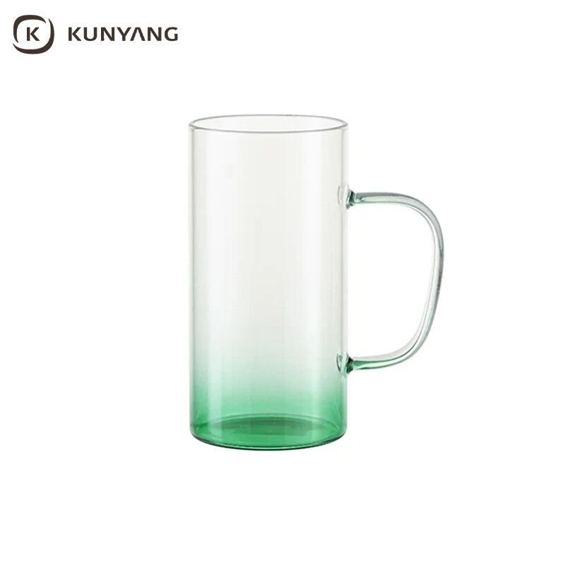 Bottom color gradient glass sublimation mug