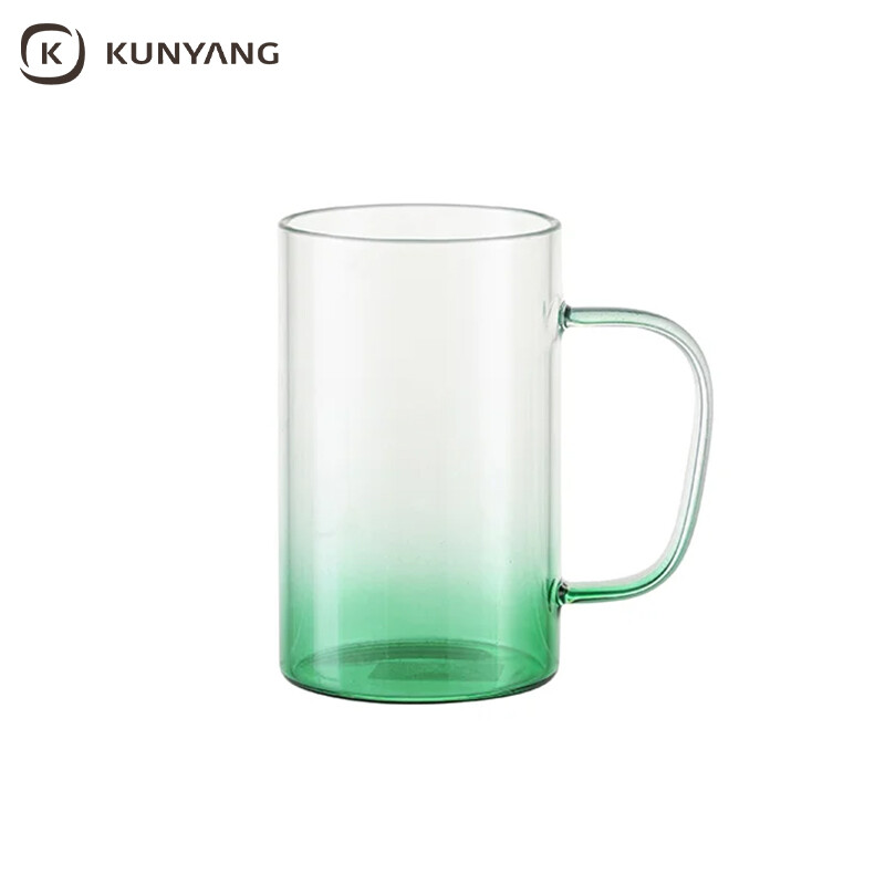 Bottom color gradient glass sublimation mug