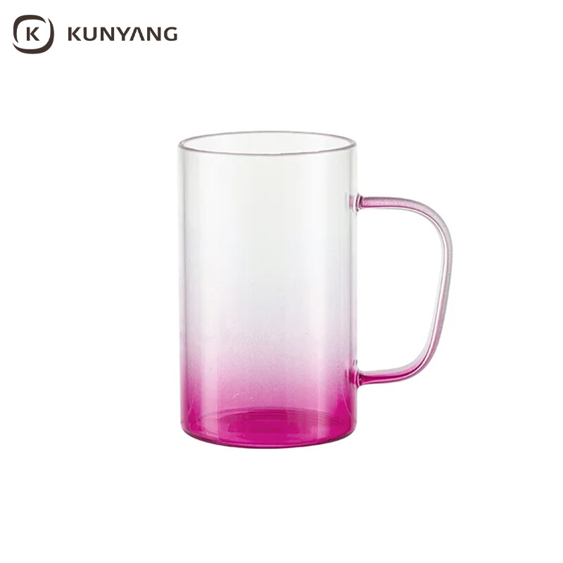 Bottom color gradient glass sublimation mug