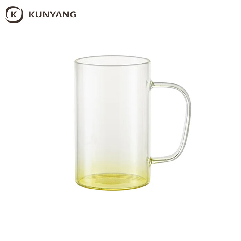 Bottom color gradient glass sublimation mug