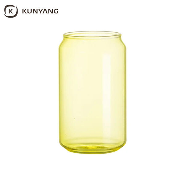 Sublimation Blanks 13oz/400ml Full Color Can Glass Mug with Straw