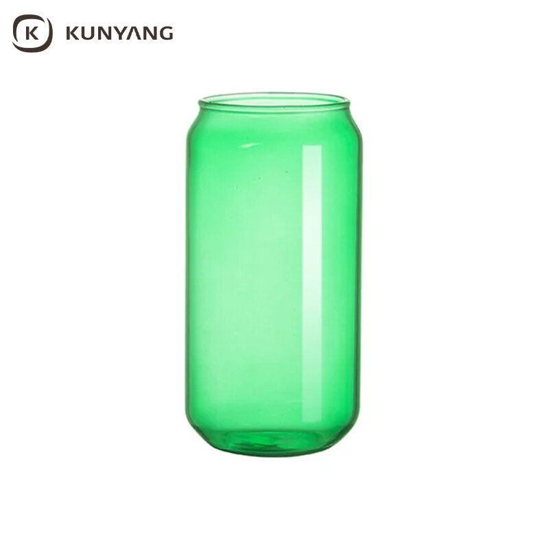 Sublimation Blanks 18oz/550ml Full Color Can Glass Mug with Straw