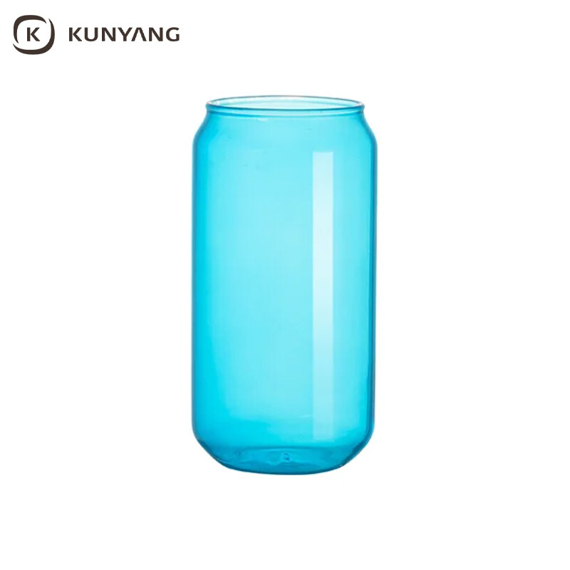 Sublimation Blanks 18oz/550ml Full Color Can Glass Mug with Straw