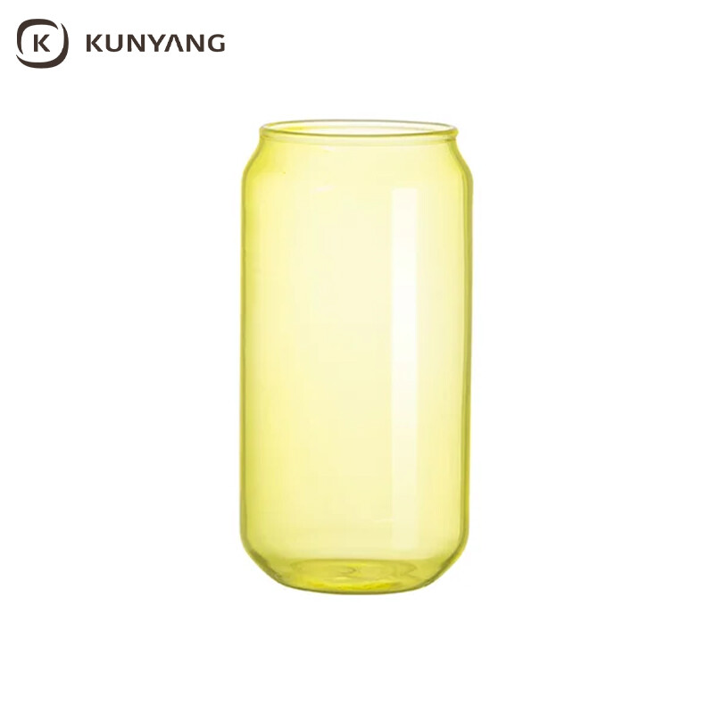 Sublimation Blanks 18oz/550ml Full Color Can Glass Mug with Straw