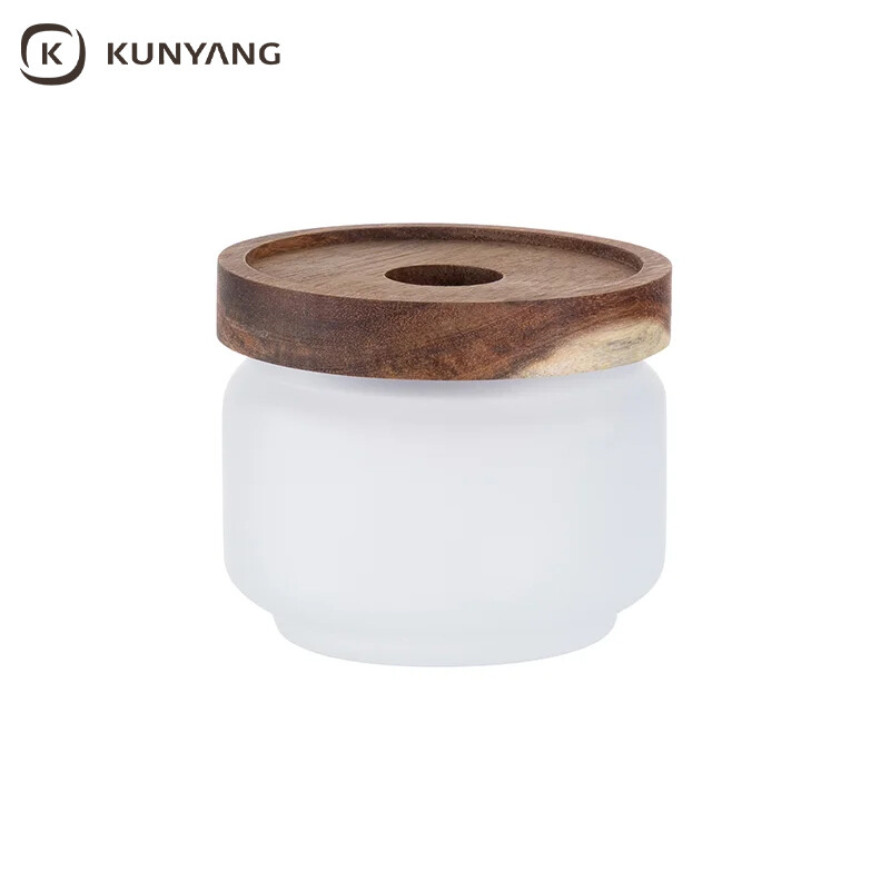 Sublimation Blanks 250ml Glass Storage Jar w/ Wood Lid