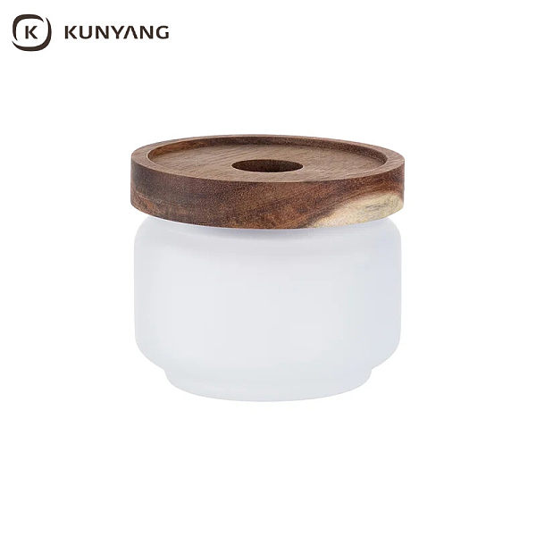 Sublimation Blanks 250ml Glass Storage Jar w/ Wood Lid