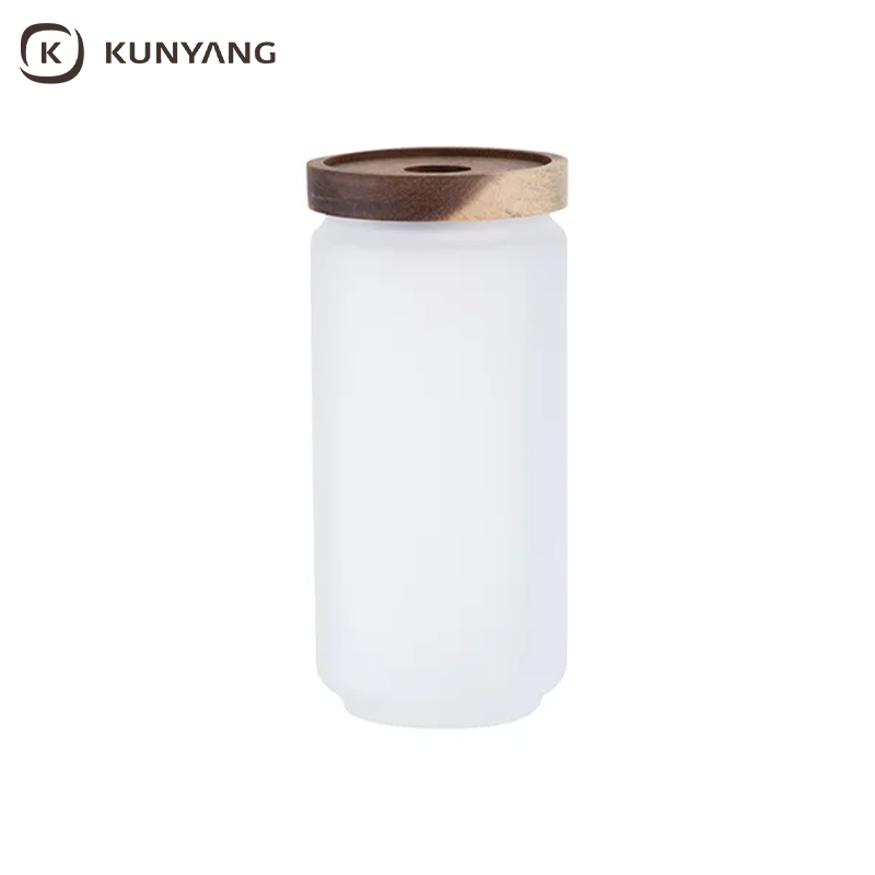 Sublimation Blanks 950ml Glass Storage Jar w/ Wood Lid