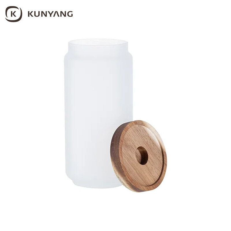 Sublimation Blanks 950ml Glass Storage Jar w/ Wood Lid
