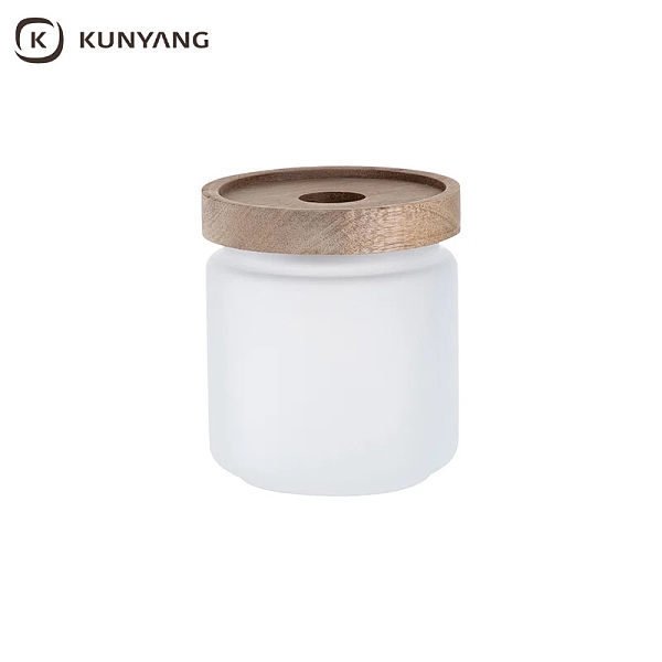 Sublimation Blanks 450ml Glass Storage Jar w/ Wood Lid