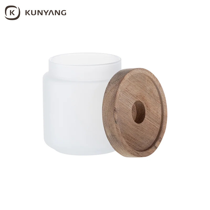 Sublimation Blanks 450ml Glass Storage Jar w/ Wood Lid