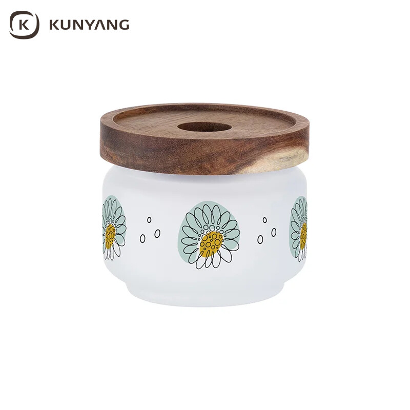 Sublimation Blanks 250ml Glass Storage Jar w/ Wood Lid