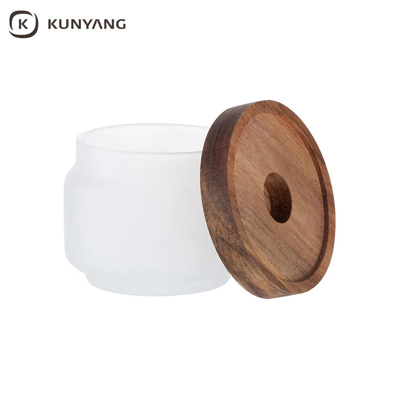 Sublimation Blanks 250ml Glass Storage Jar w/ Wood Lid