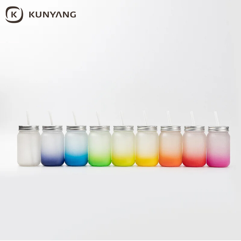 15oz/450ml Color sublimation glass