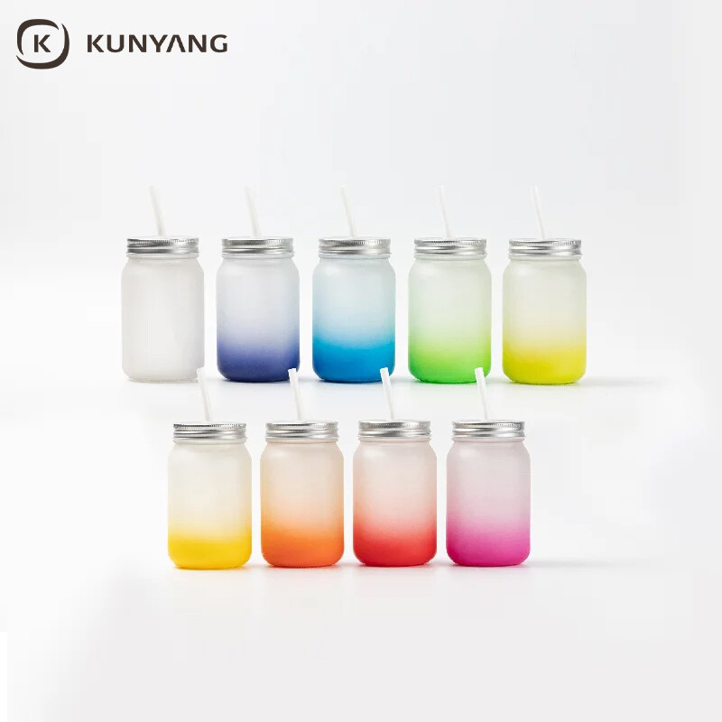 15oz/450ml Color sublimation glass