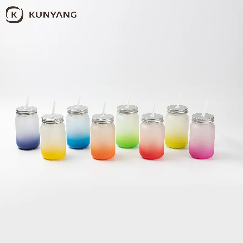 15oz/450ml Color sublimation glass