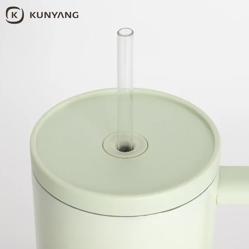 40oz/1200ml Stainless Steel Travel Tumbler with Soft Grip Handle & Straw