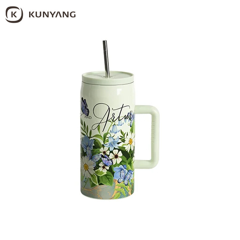 40oz/1200ml Stainless Steel Tumbler with Soft Grip Handle