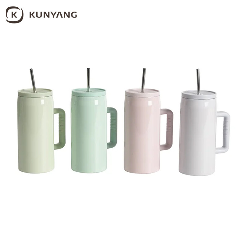 40oz/1200ml Stainless Steel Tumbler with Soft Grip Handle