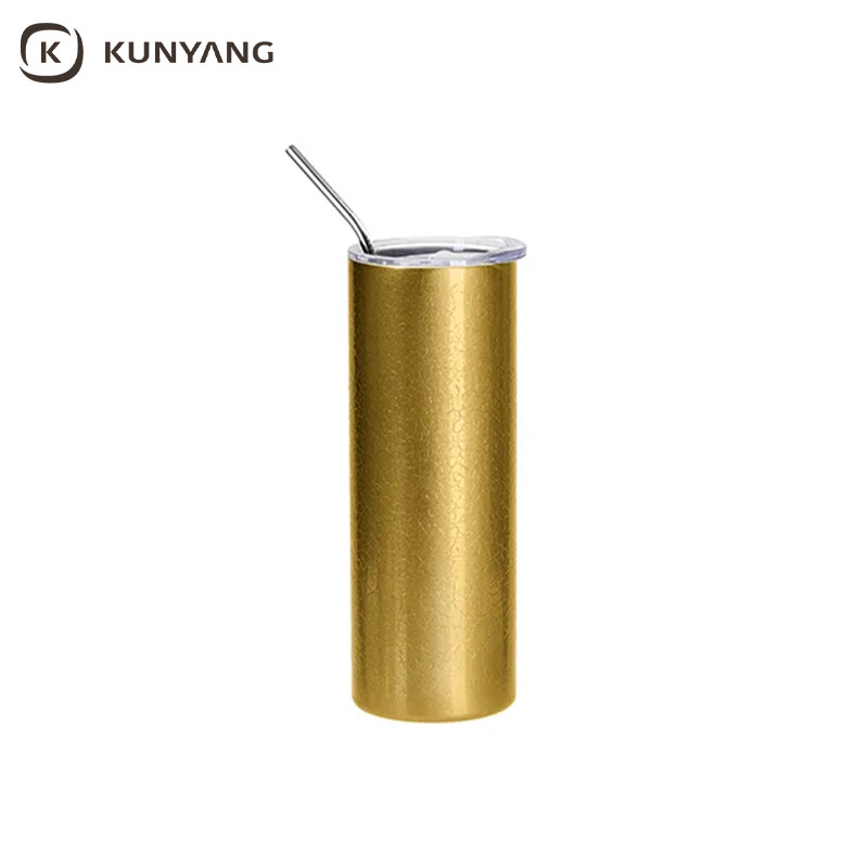 Sublimation Blanks 20oz/600ml 3D Crackle Finish Stainless Steel Skinny Tumbler
