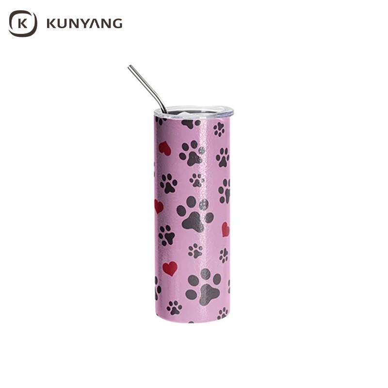 Sublimation Blanks 20oz/600ml 3D Crackle Finish Stainless Steel Skinny Tumbler