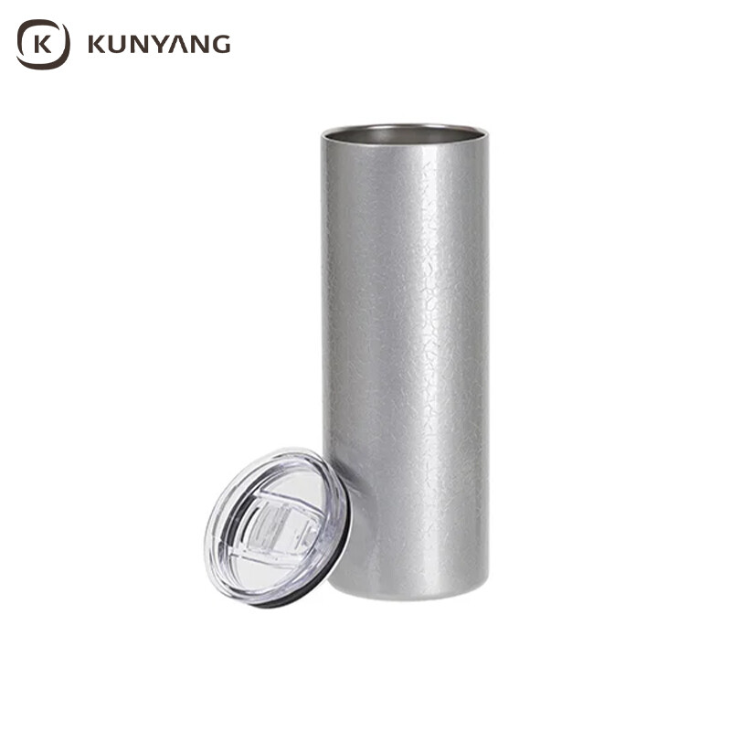 Sublimation Blanks 20oz/600ml 3D Crackle Finish Stainless Steel Skinny Tumbler