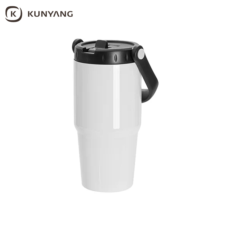 Sublimation Blanks 20oz/600ml Stainless Steel Travel Tumbler with Portable Lid(White)