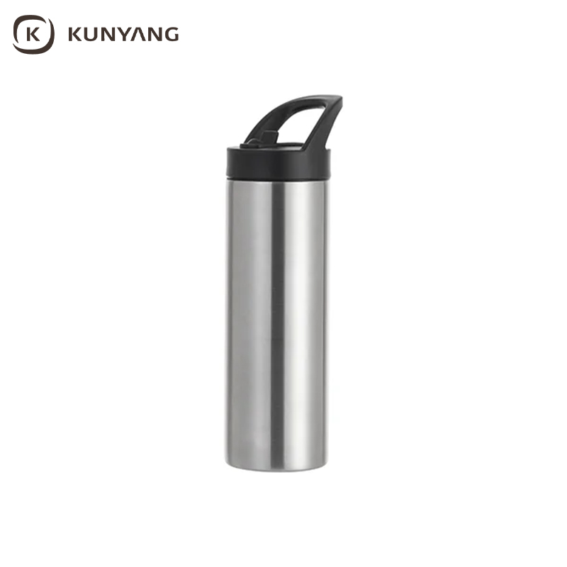 Sublimation Blanks 20oz/600ml Powder Coated SS Tumbler with Straw & Waterproof Flip Lid (White, Matt Sub Coating)