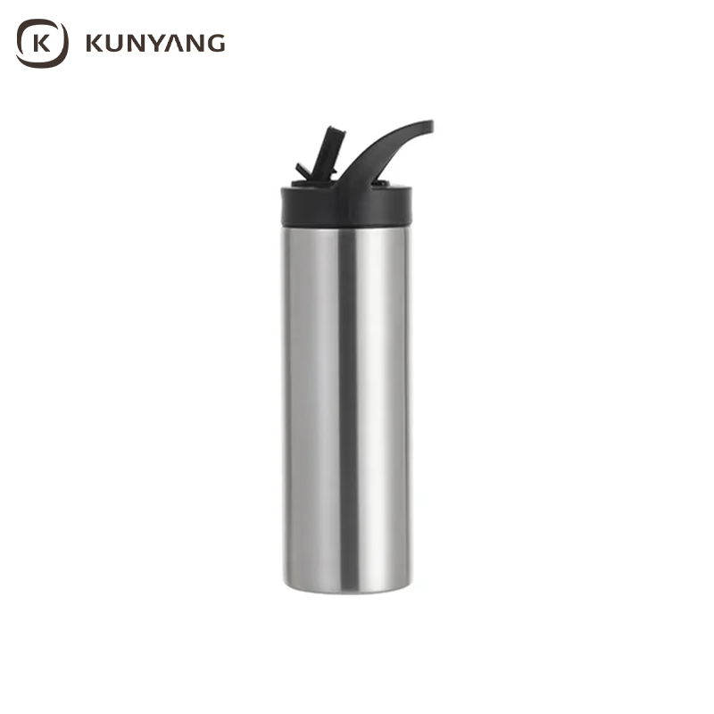 Sublimation Blanks 20oz/600ml Powder Coated SS Tumbler with Straw & Waterproof Flip Lid (White, Matt Sub Coating)