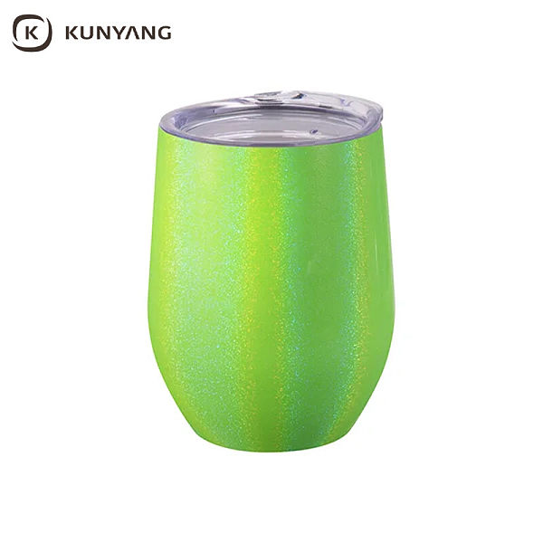 12oz/360ml Sublimation Blanks Glitter Sparkling Stainless Steel Stemless Cup