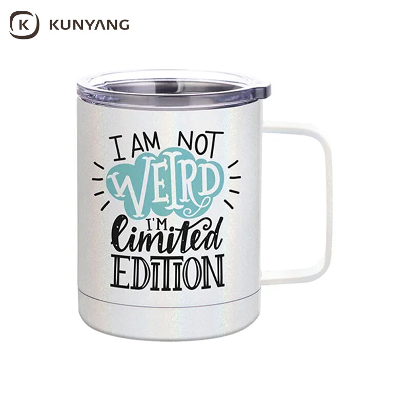 Sublimation 12oz/360ml Glitter Sparkling Stainless Steel Coffee Cup