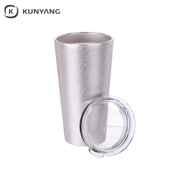 Sublimation 16oz/480ml Glitter Stainless Steel Tumbler w/ Lid