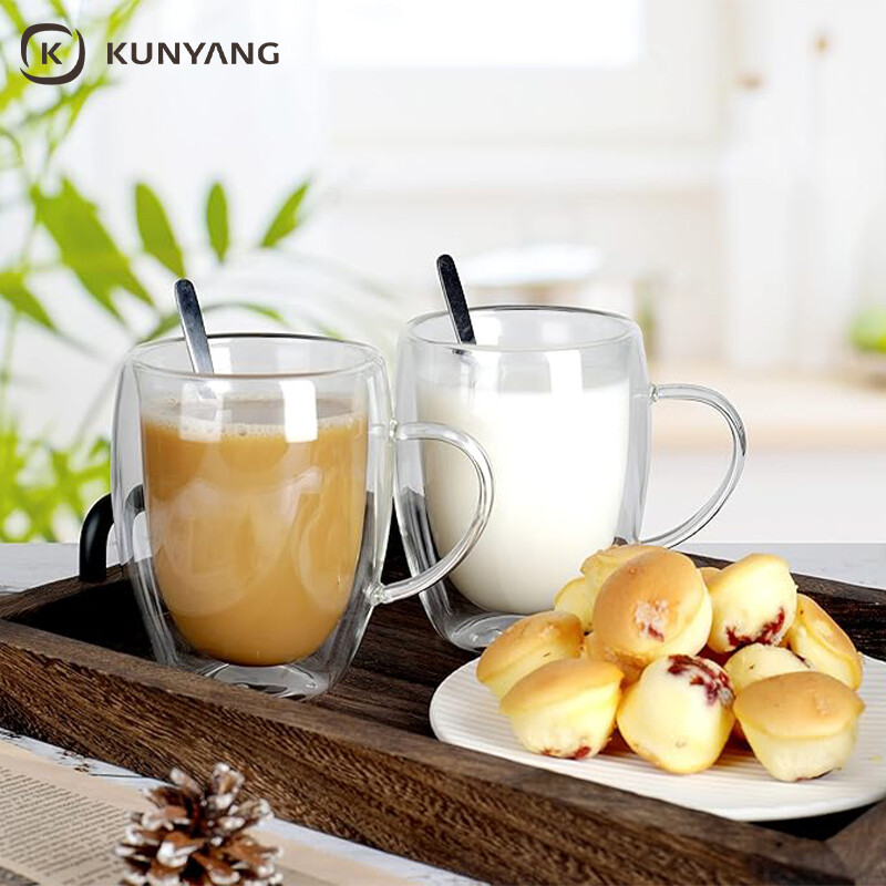 Double Wall Insulated Glass Cups